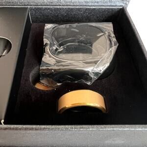 YULUCKGO Smart Ring Fitness Tracker for Men/Women, Gold Size 8